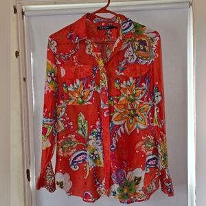Ralph Lauren Orange Casual Button Down Shirt